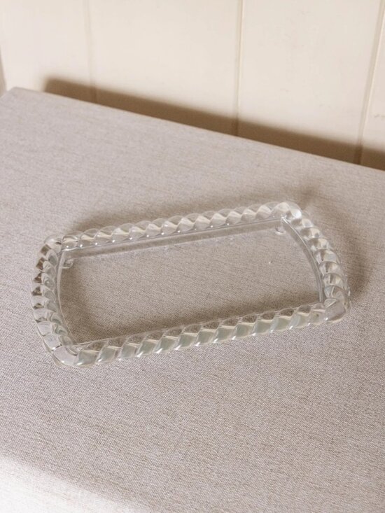 Other - Vintage Medium Clear Glass Rectangular Vanity Tray Perfume Tray